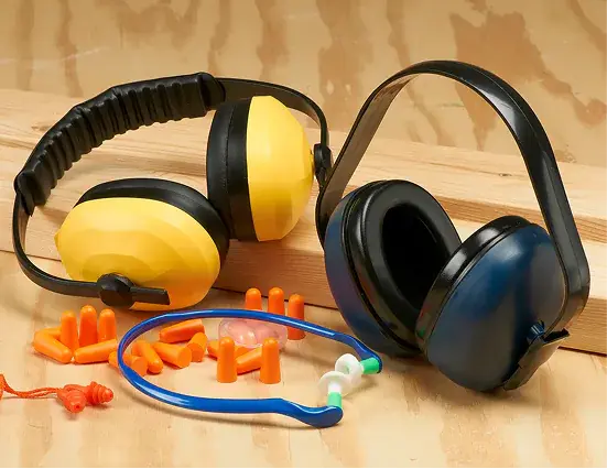 Ear muffs and ear plugs for hearing protection