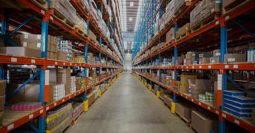 Warehouse aisle for cabin store supplies